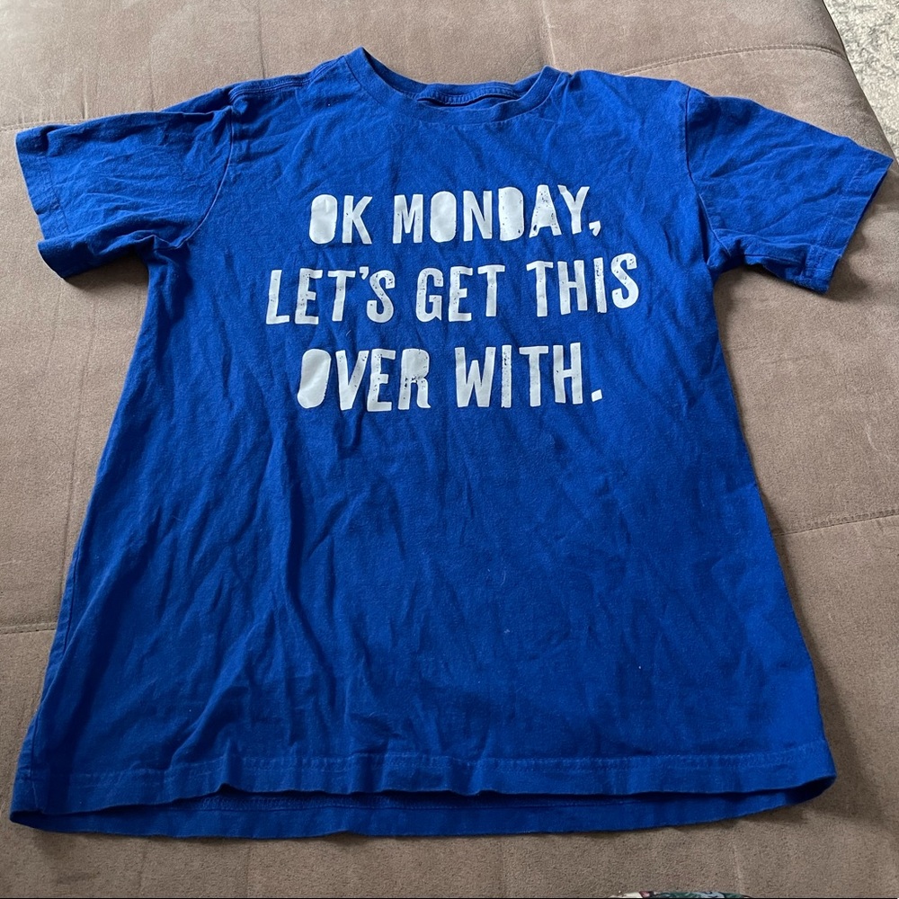 blue graphic tee